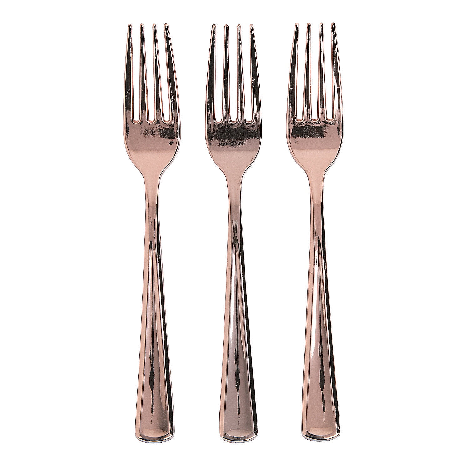 Premium Copper Metallic Forks Party Supplies 24 Pieces