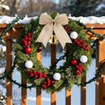 thumbnail image 4 of 1 Pcs Burlap Lace Bows,Rustic Burlap Bows for Christmas Tree Decorations,5.51X6.69 inch Christmas Bows Knot Handmade Bows,for Farmhouse Wreaths,Christmas Trees,Fall Crafts and Gift Wrapping,B, 4 of 5