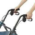 thumbnail image 2 of Medline Rolling Walker, Folding Rollator with Seat and 6-In Wheels, Teal, 300-lb Capacity, Steel, Microban, 2 of 7