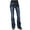 Dark Blue, variant on Homenesgenics Summer Womens Pants Women Mid Waisted Denim Jeans Embroidery Stretch Button Straight Full Length Pants Jeans Gifts for Women