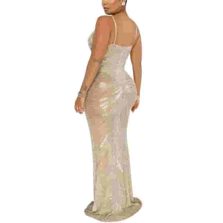 Sexy Party Gradual Change Contrast V Neck Sling Dress Dresses Sexy Party Gradual Change Contrast V Neck Sling Dress Dresses