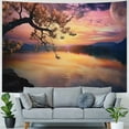 thumbnail image 4 of Shiartex Ocean Tapestry Wall Hanging, Cherry Blossom Tapestry, Japanese Anime Scenery Nature Landscape Tapestry,Moon Purple Tapestry for Dormitory Living Room Bedroom Decoration Painting, 4 of 6