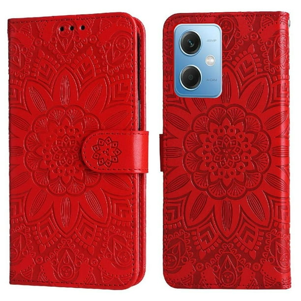 Funda tipo cartera GANGXUN para Xiaomi Redmi Note 12 5G , diseño girasol, cuero PU, soporte, cierre magnético, tarjetero