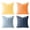 Multicolor-7, variant on Set of 4 Corduroy Throw Pillow Covers Soft Striped Square Cushion Cases, Rustic Farmhouse Boho Home Decor for Living Room Couch Bed Sofa, Textured Plush Decorative Pillow Shams 16x16 Inch