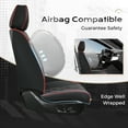 thumbnail image 6 of Coverado Full Set Covers For Cars, Waterproof Faux Leather Front and Rear Seat Protectors, Auto Cushions Universal Fit for Most Cars, Redline, 6 of 9