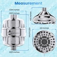 thumbnail image 4 of Aqua Earth Filtered Shower Head 20 stages High-Pressure Water Filtration Chlorine Shower Filter Hard Water ABS, 4 of 7