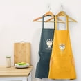 thumbnail image 4 of AKEGAMN Kitchen Apron With Hand Wiping Waterproof Oily Apron Housework Cleaning Hanging Neck Apron, 4 of 6