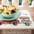 thumbnail image 4 of CounterArt Red Truck Farm Reversible Easy Care Plastic Tabletop Placemat 4-Pack, 4 of 8
