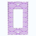 thumbnail image 5 of Metal Light Switch Plate Cover Japanese Pattern Purple Wallpaper Sea Wave WAL016, 5 of 13
