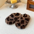 thumbnail image 6 of Utlike Toddler Slippers Winter House Slippers Girls Leopard Print Slip On Warm Cozy Lined Shoes Round Toe Soft Sole Indoor Shoes Size 2Y-2.5Y, 6 of 7