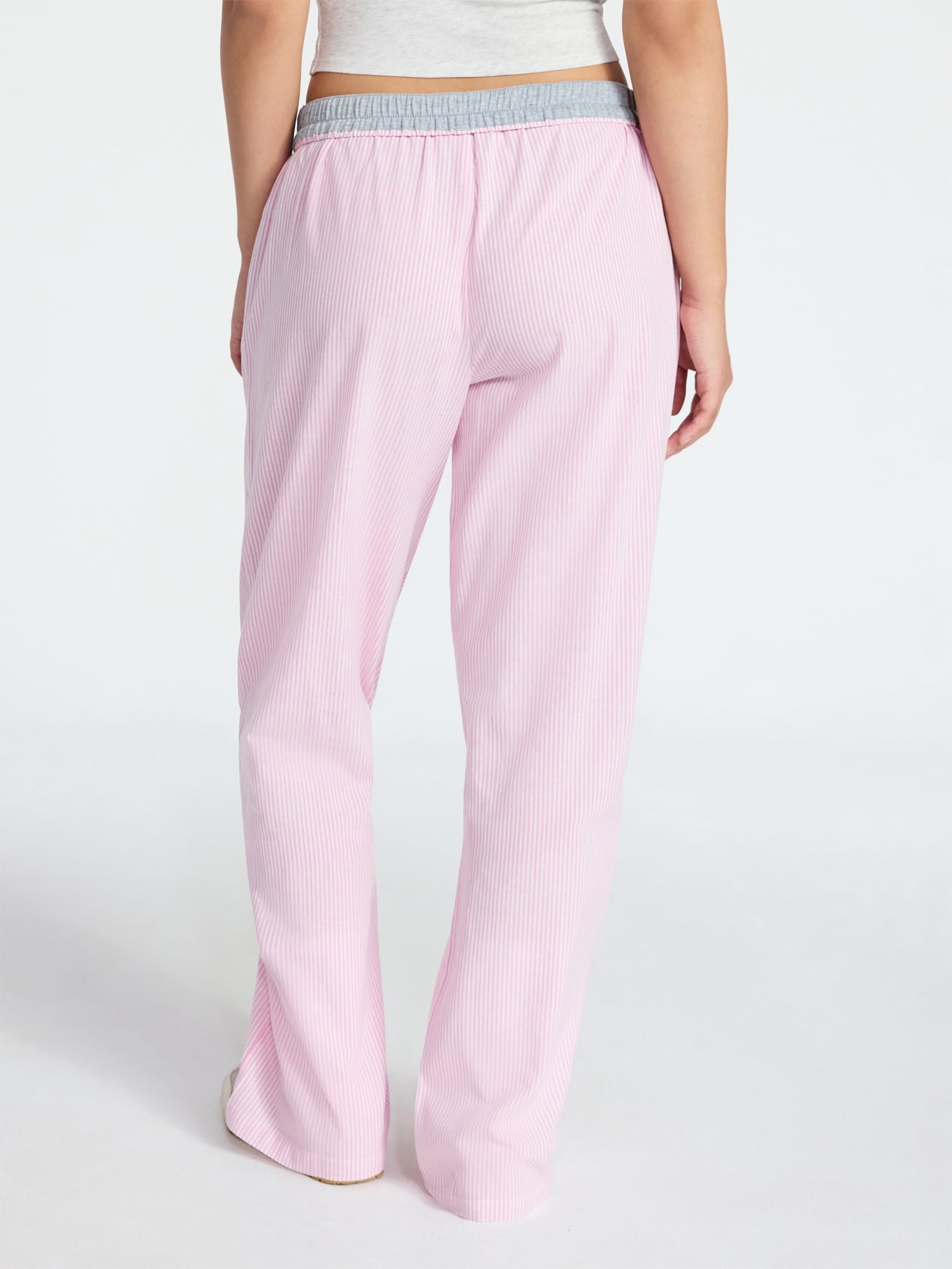 No Boundaries Cotton Boxer Pants with Rollover Waist, 31.5'' Inseam, Women's XXS-XXL