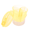 thumbnail image 3 of Baby Formula Dispenser, Portable Formula Container Handle for Travel, Daycare and Outdoor Activities Yellow, 3 of 5