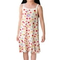thumbnail image 1 of Robe d'Été pour Tout-Petites Filles Enfants Fille Sans Manches à Bretelles Spaghetti Robe Soleil Personnalité Imprimé Volants Robes de Princesse 2-3 Ans, 1 of 2