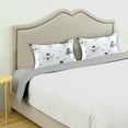 thumbnail image 3 of Yayeee Pillowcase Standard Size Set of 2 Satin Wrinkle Resistant Pillow Case, Blue Cartoon Snowmen, 3 of 8