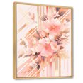 thumbnail image 2 of Designart "Contemporary Pink Cherry Blossom Lines VI" Cherry Floater Framed Canvas Prints, 2 of 5