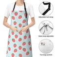 thumbnail image 6 of Lsque Hand Drawn Strawberry Waterproof Apron Chef Aprons for Men Heavy Duty Chemical Work Apron Extra Long Grilling Aprons with Adjustable Bib Apron, 6 of 9