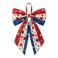 thumbnail image 2 of Nœud Rouge, Blanc et Bleu, Grands Nœuds Rouges Blancs et Bleus pour Décoration de Porte d'Entrée, Couronnes, Bandes du 4 Juillet. Décorations Patriotiques pour la Fête de l'Indépendance., 2 of 9