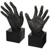 Resin Open Palm Hand Bookend Set Of Two