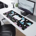 thumbnail image 2 of Long Mouse Pads for Desk,Black Cartoon Dinosaurs Eggs Stars Desk Mats on Top Of Desks, Desk Mouse Pad Extra Large with 3mm Non-Slip Base and Stitched Edge for Gaming,Work,Home 31.5"x11.8", 2 of 5