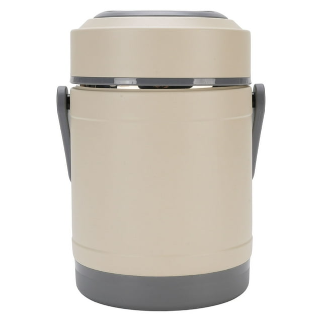 Electric Lunch Box,2L Stainless Steel Portable Electric Food Warmer Bucket Thermal Heat Preservation Pot Thermal Lunch Container for Travel Dorm Office Work
