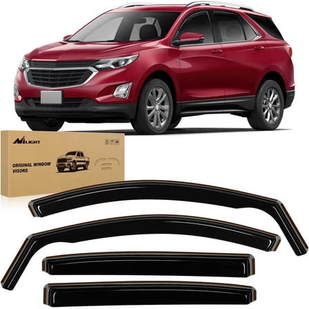 Nilight in-Channel Rain Guards for Chevrolet (Chevy) Equinox 2018 2019 2020 2021 2022 2023 2024, Vent Window Visors, Original Window Deflectors-4PCS