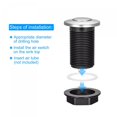 thumbnail image 3 of Garbage Disposal Air Switch - 32mm Diameter - 304 Stainless Steel - Self-Locking for Sink, 3 of 5