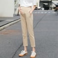 thumbnail image 4 of Maternity Work Pants High Waisted Belly Support Straight Leg Pregnancy Office Trousers, 4 of 9