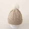 thumbnail image 3 of Winter Beanie Hat, Boys Girls Warm Fleece Lined Knitted Soft Ski Cuff Cap Beanie Hats with Pom Pom 0-4 Years under $10, 3 of 3