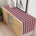 thumbnail image 4 of Red Pink Stripes Table Runner - 90 Inch Long, Kitchen Dining Table Runner Dresser Scarves, Country Simple Gradient Vertical Lines Farmhouse Decor for Coffee Tables Wedding Party Banquet, 4 of 8