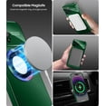 thumbnail image 3 of Magnetic for iPhone 13 Pro Max Case, Compatible with MagSafe, Built-in Camera Lens Protector, Logo View, Military Grade Drop Proof Phone Case Cover, Dark Green, 3 of 13