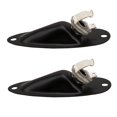 thumbnail image 3 of 4 piezas Yootones de 1/4 pulgadas mono de entrada de guitarra Jack placa de salida estilo barco cargado con tornillos compatibles con piezas de guitarra eléctrica Fender Stratocaster Strat ST (negro), 3 of 5