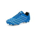 thumbnail image 4 of SIMANLAN Kids Soccer Cleats Lace-Up Turf Soccer Shoes Mens Outdoor Indoor Training Sneakers Blue 2Y, 4 of 9