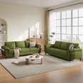 thumbnail image 2 of BLAZANT 89 Inch Sofa with Extra Deep Seats Oversize, 3 Seater Sofa for Living Room, comfy Tuxedo Arms With High Backrests,Modern Couch And Easy Installation,Terry Fleece Fabric Beige., 2 of 12