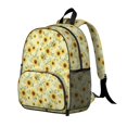 thumbnail image 2 of Sunflower and Leaf Yellow Pattern Backpack for School, Cute School Bag with Adjustable Shoulder Straps and Padded Back, 13.8"x11.4"x6", 2 of 5