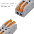 thumbnail image 2 of 3uds. Bloque de terminales de conectores de cable de cableado rápido mini de 20 piezas para cableado (D2-2), 2 of 3