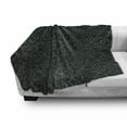 thumbnail image 3 of Dark Grey Soft Flannel Fleece Throw Blanket, Black Damask and Floral Elements Oriental Antique Ornament Vintage, Cozy Plush for Indoor and Outdoor Use, 60" x 80", Black Grey, by Ambesonne, 3 of 6