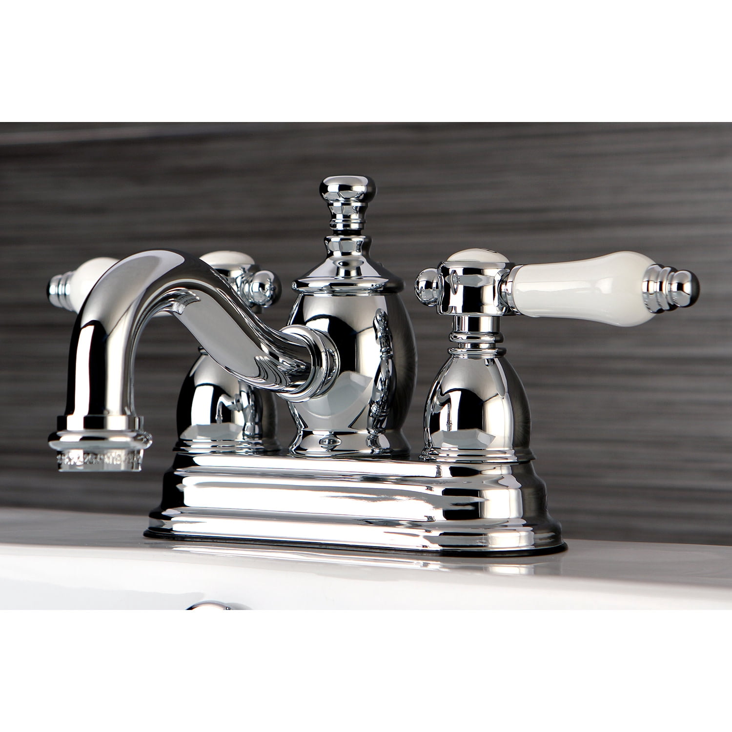 Kingston Brass KS7101BPL 4 in. Centerset Bathroom Faucet, Polished Chrome