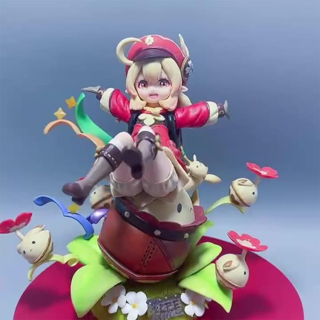 New Genshin Impact Spark Rider Klee (Flowers Ver) Character Anime Model Statue Action Figures Desktop Ornament Popular Decorations Fan Souvenirs Creative Gift Collectable