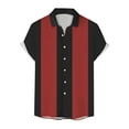 thumbnail image 5 of kamemir Men's Vintage Bowling Shirt Short Sleeve Button Down Summer Cuba Beach Shirts(Black,XXL), 5 of 5