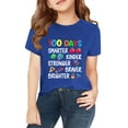 thumbnail image 3 of Coerni Happy 100 Days of School Shirt for Boys Girls Toddler Kids Letter Graphic Kindergarten Short Sleeve Tees Crewneck Tops, 3 of 8