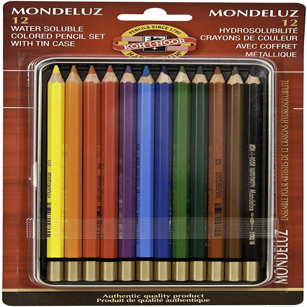 Watercolor Color Pencil Set Koh-I-Noor MONDELUZ 3719 Water soluble Crayons 