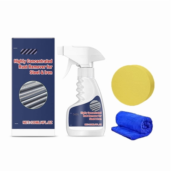 Rust Converter For Metal,Rust Reformer,120ml Powerful Performance Rust Remover Spray For Metal Stainless Steel, Fast Acting Anti-rust Cleaner, Industrial Strength Rust Spray(Multicolorblue)