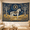 B, variant on XaaKee Ornate Navy Equine, Golden Meadow Wall Tapestry, High-Quality Polyester Large Wall Tapestry for Bedroom Living Room Decor, 60x40Inch
