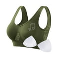 thumbnail image 2 of SROBPTY Plus Size Bras for Women, Womens Everyday Bras, Women Thin Sports Yoga Comfortable Workout Bras with Removable Pads Army Green,S, 2 of 5