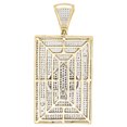 thumbnail image 3 of 10K Yellow Gold Black Diamond Pendant Ace of Spades Poker Pave Charm 1.61 CT, 3 of 5