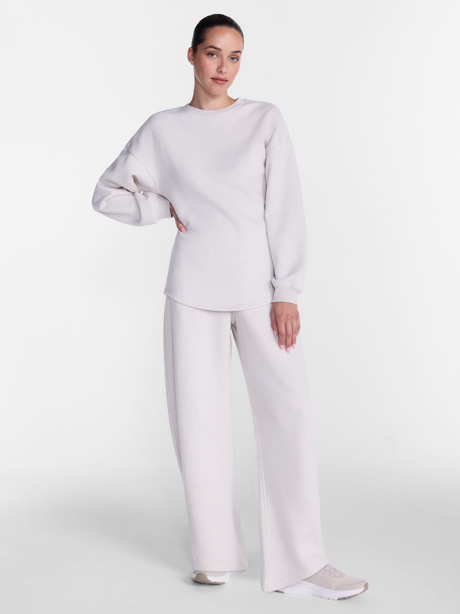 Athletic Works Women's and Women's Plus Cinched Fleece Sweatshirt, Sizes XS-4X