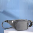 thumbnail image 1 of Riñonera ZKCCNUK para correr, con cinturón ajustable y dos bolsillos con cremallera, ideal para mujeres y hombres. Ideal para entrenar, viajar, trotar, andar en bicicleta y hacer senderismo., 1 of 6