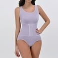 thumbnail image 2 of Women Shapewear Lift Triangle Bodysuit Jumpsuit Shapewear Tops for Women Nylon Camisoles for Women Womens plus Size Shape Wear Bustier Bodysuit Shape Bodysuit Seamless Comfort Camisole with Sleeves, 2 of 9