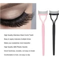thumbnail image 3 of Eyelash Separator, 4 Pcs Stainless Steel Teeth Portable Cosmetic Brush Mascara Lash Definer with Comb Cover, 3 of 5