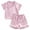 Pink, variant on NIEWTR Teen Girls Silk Pajama Sets Button Down Short Sleeve Sleepwear With Shorts Loose Loungewear Sets for Sleeping(Black,1-2 Years)